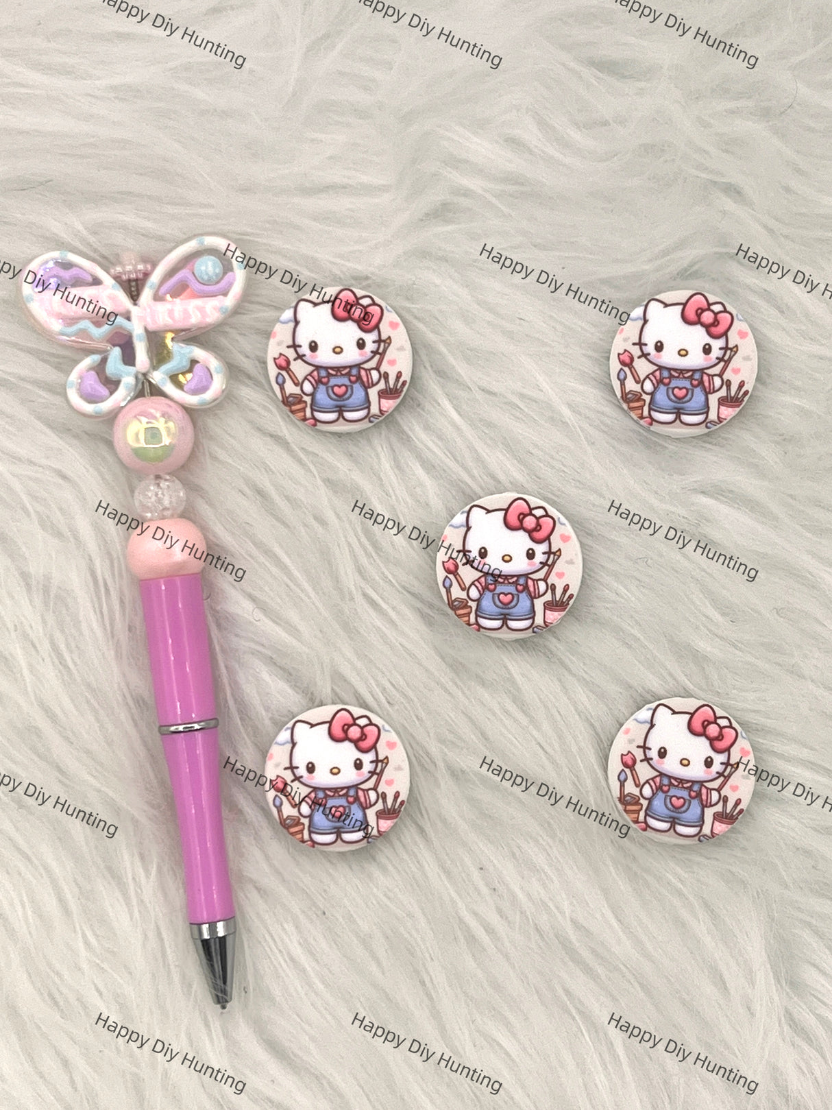 Cute Hello Kitty Silicone Focal Beads Wholesale, silicone focal beads for pens