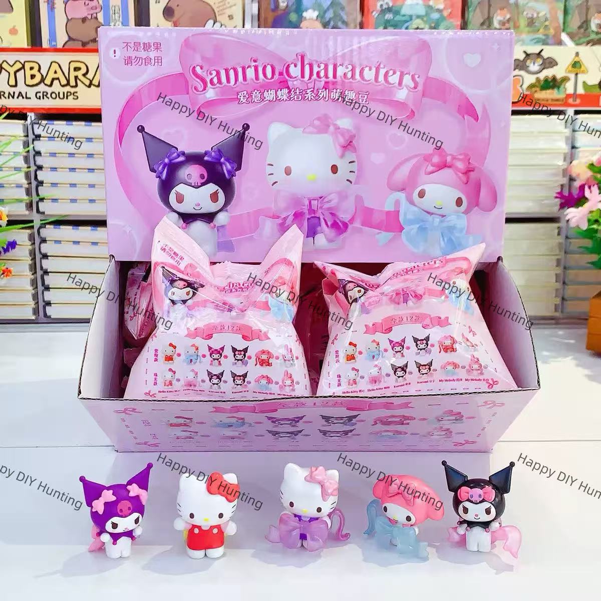 Cute Sansan Family with bows Pen topper(No Hole)