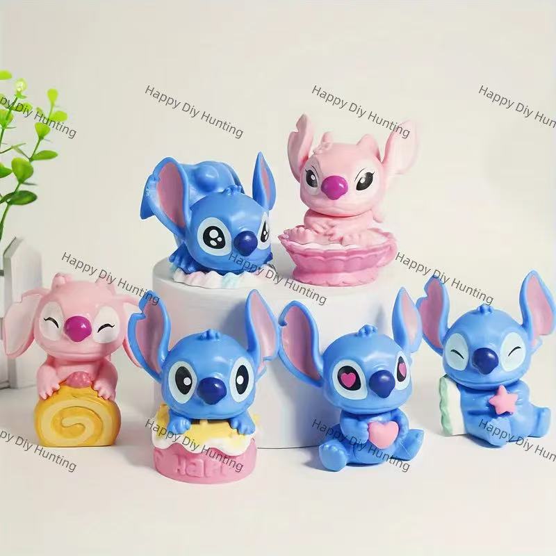Cute Stitch With Cake pen topper(No Hole)