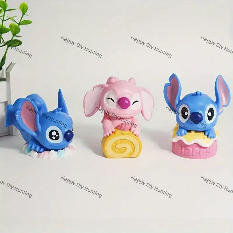 Cute Stitch With Cake pen topper(No Hole)