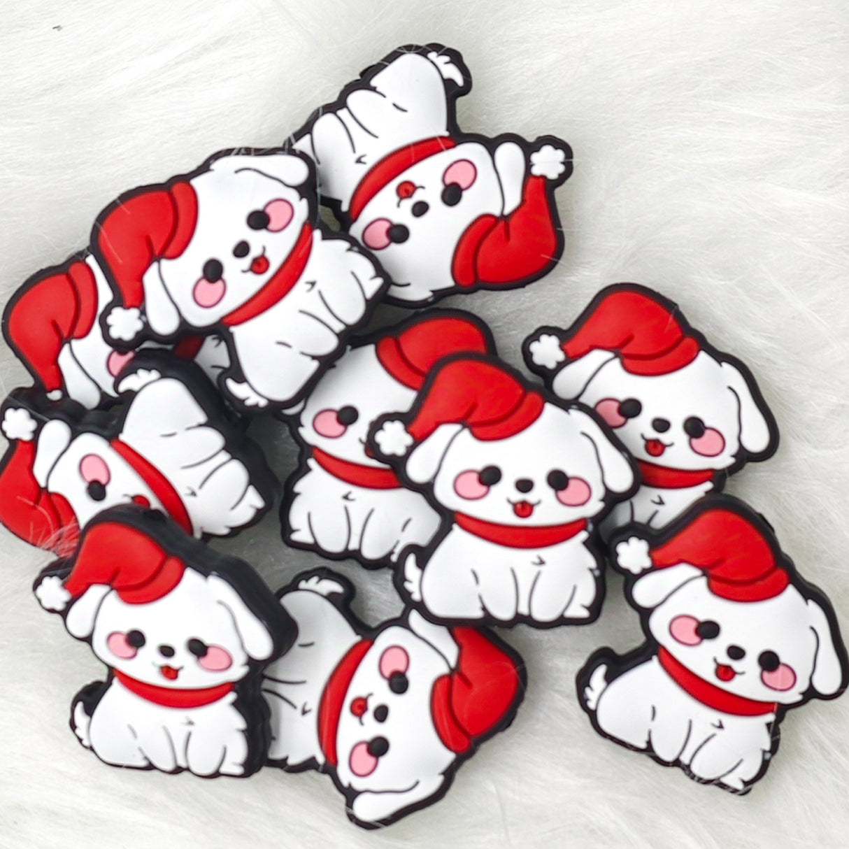 Cute puppy Silicone Focal Beads for Easter Day