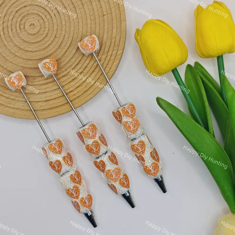 Fancy V*L Printed Pattern Beadable Pens Wholeasle,Beadable Pens Supplies