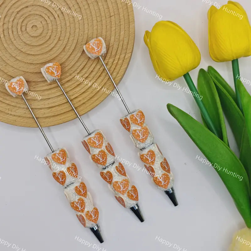 Fancy V*L Printed Pattern Beadable Pens Wholeasle,Beadable Pens Supplies