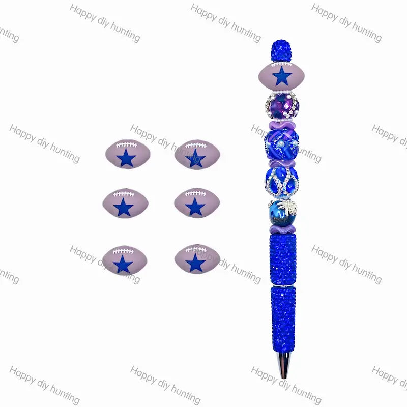 Dallas Cowboys silicone focal beads wholesale for beadable pens DIY NFL crafts2