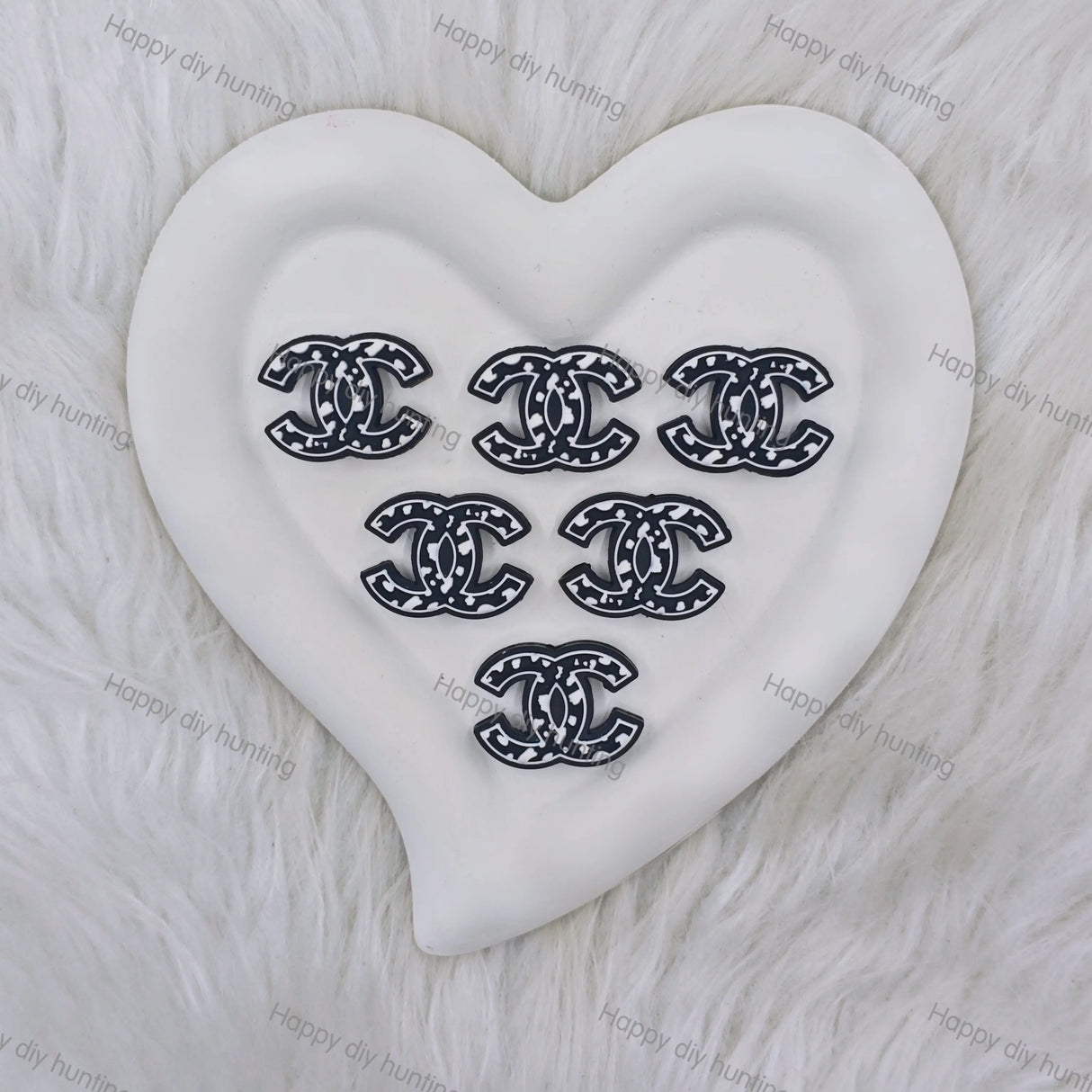Black White CC Silicone Focal Beads, Wholesale Silicone Focal Beads for Pens
