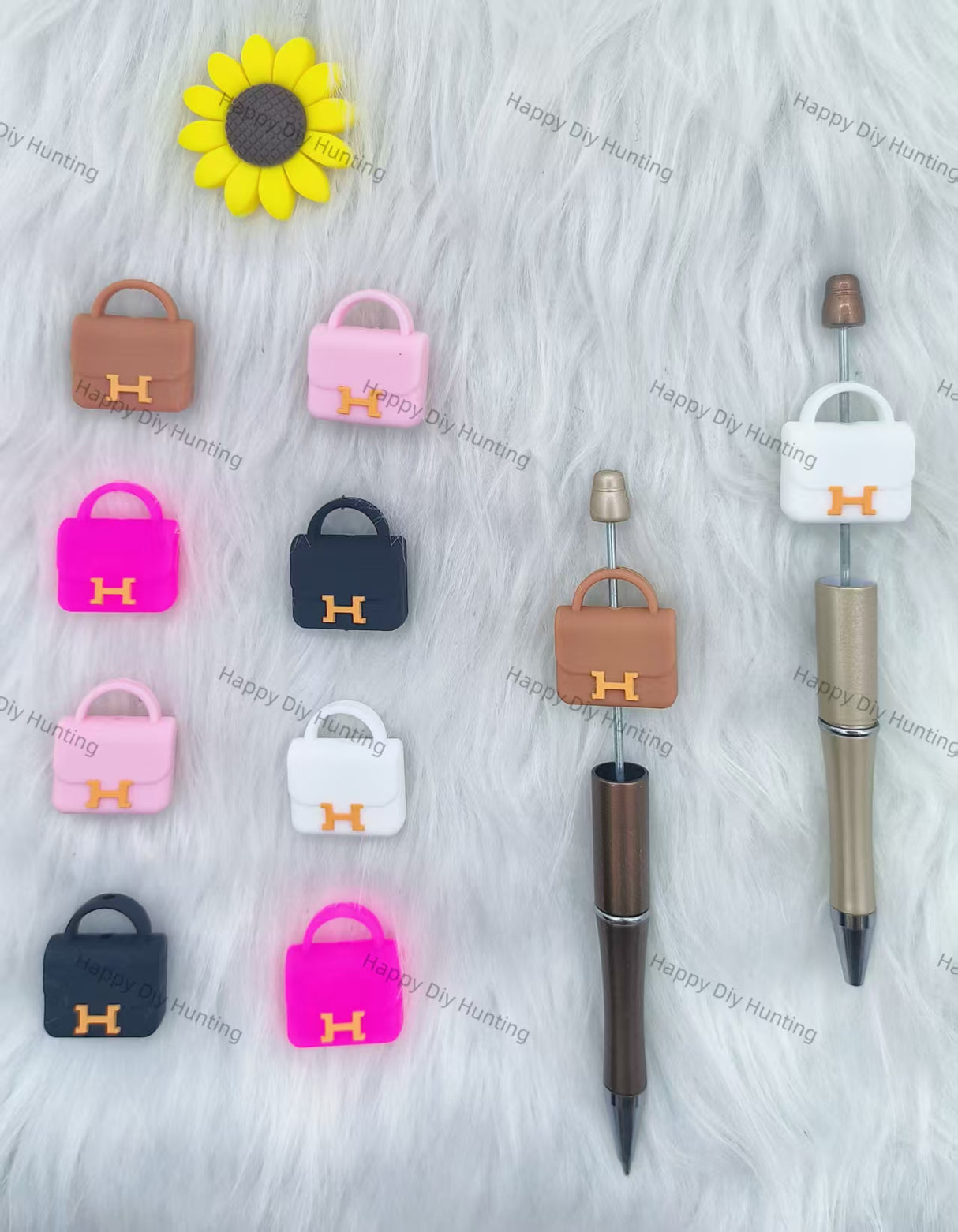 Designers H Bag Silicone Focal Beads Wholesale, silicone focal beads for pens