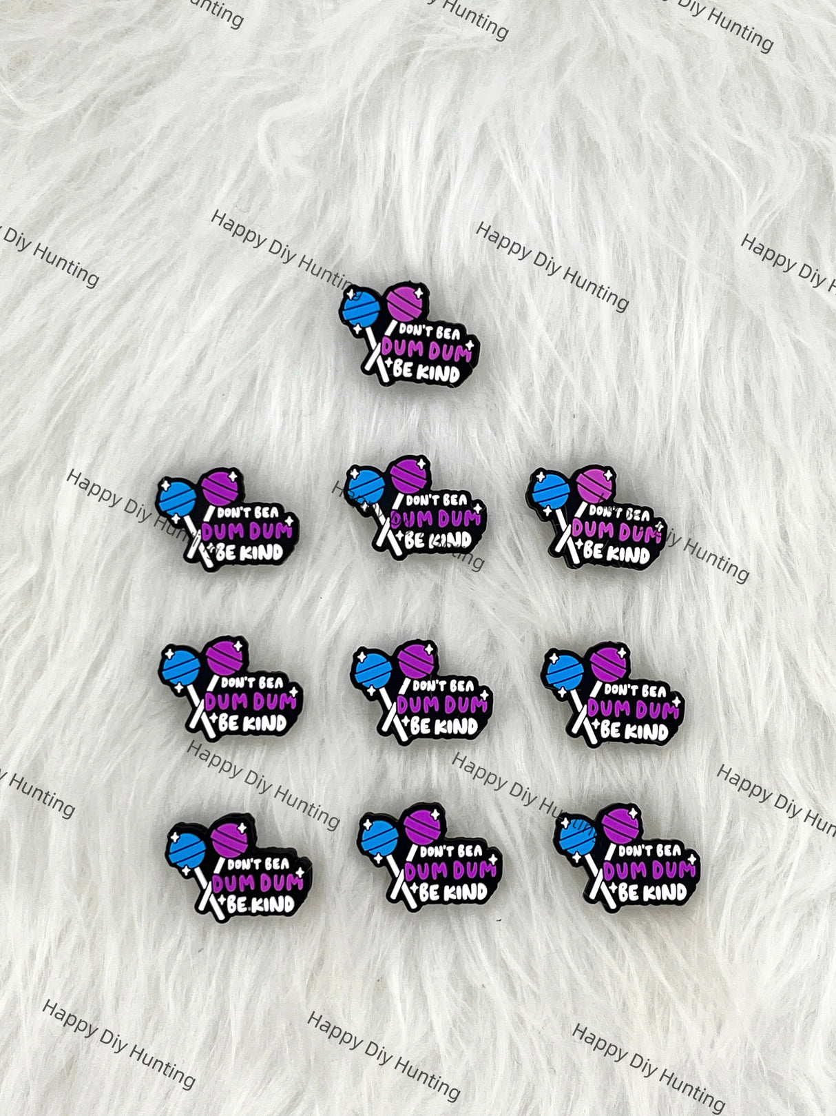 Don't Be Dum Dum Be Kind Silicone Focal Beads