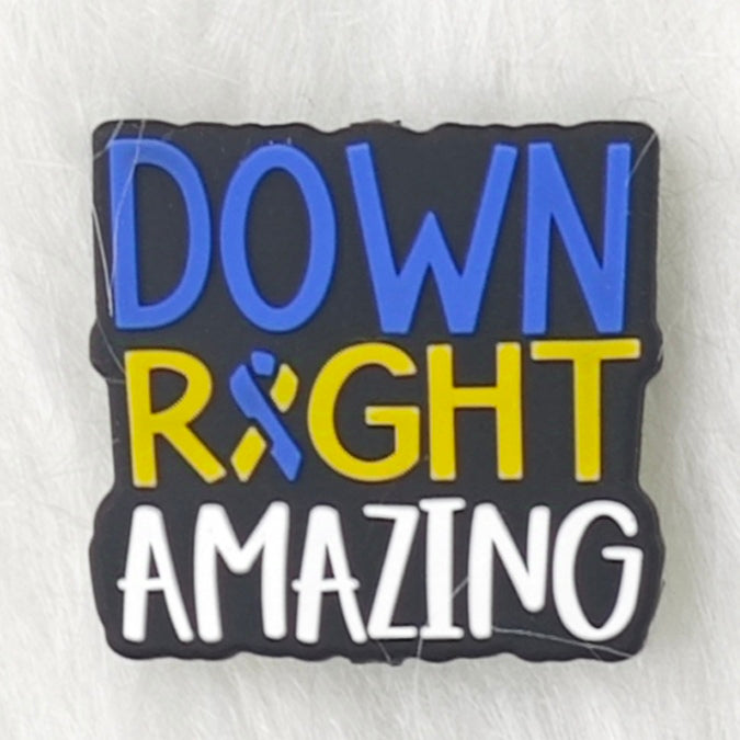 Down Right Amazing Silicone Focal Beads Words Focal Beads for Bulk Order DIY Accessories