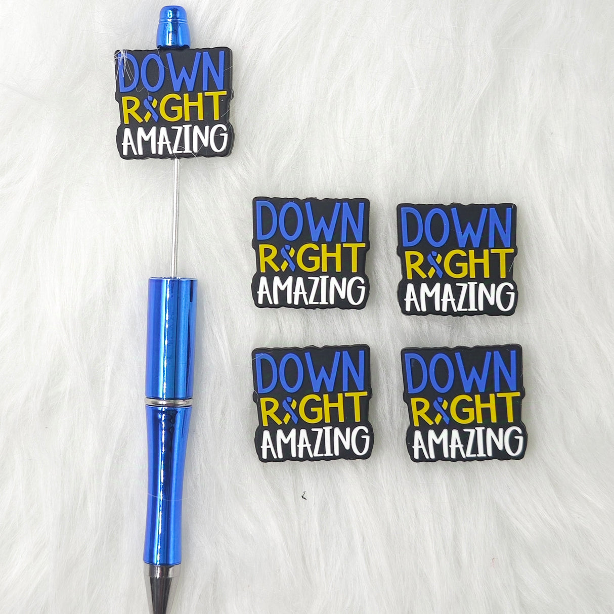 Down Right Amazing Silicone Focal Beads Words Focal Beads for Bulk Order DIY Accessories