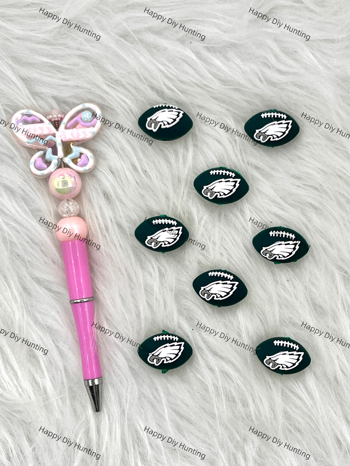 Eagles Football Team Silicone Focal Beads