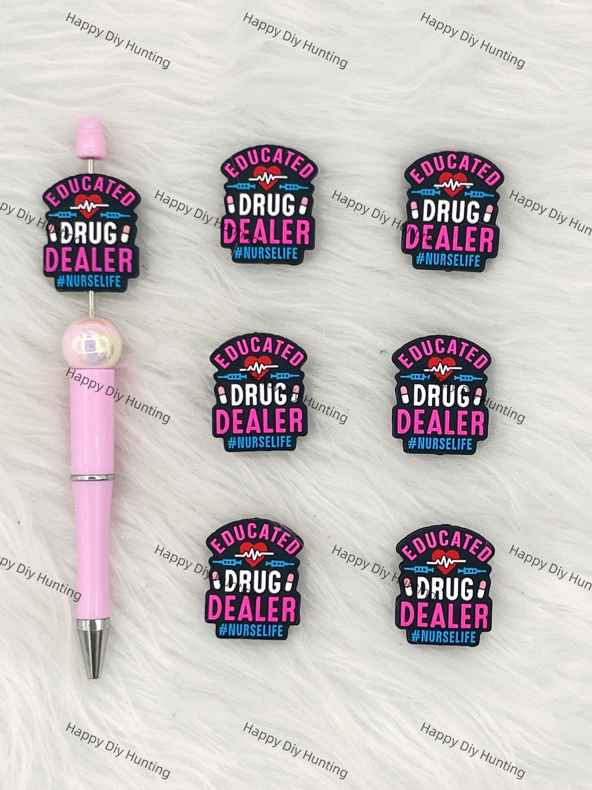 Educated Drug Dealer Nurselife Silicone Focal Beads Wholesale, silicone focal beads for pens