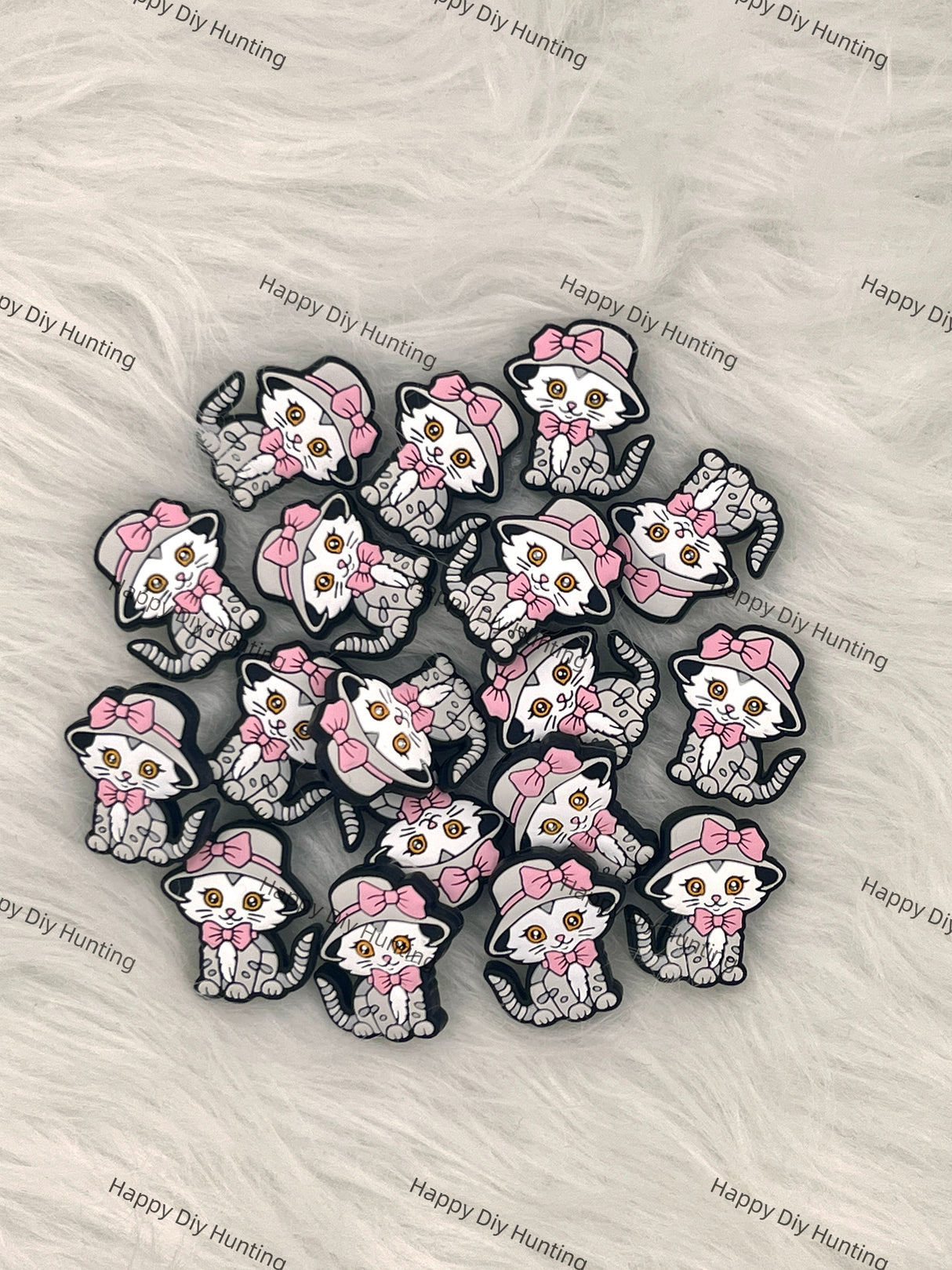 Elegant Pretty Kitten Silicone Focal Bead