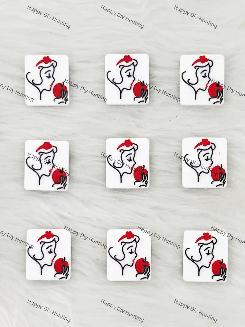 Fairytale Princess Apple Silicone Focal Beads Wholesale for Pen DIY