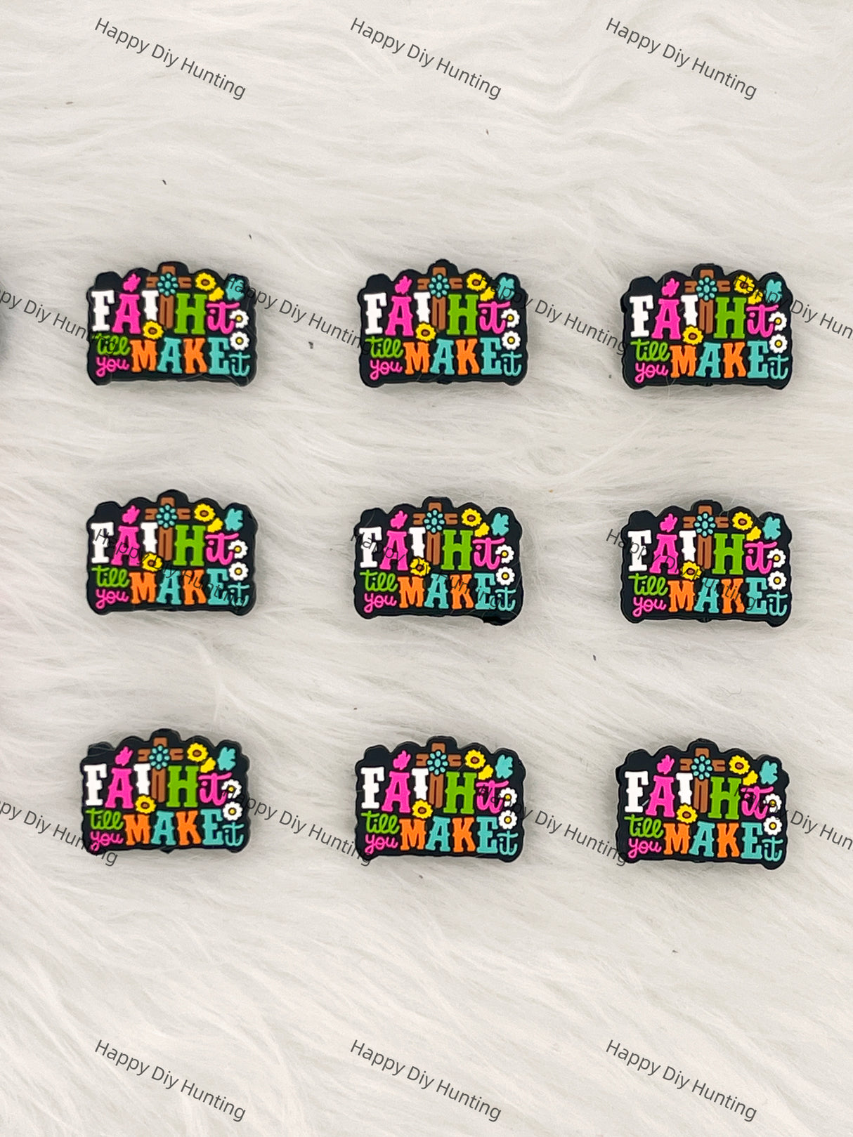 Faith It Till You Make It Silicone Focal Beads Wholesale, silicone focal beads for pens