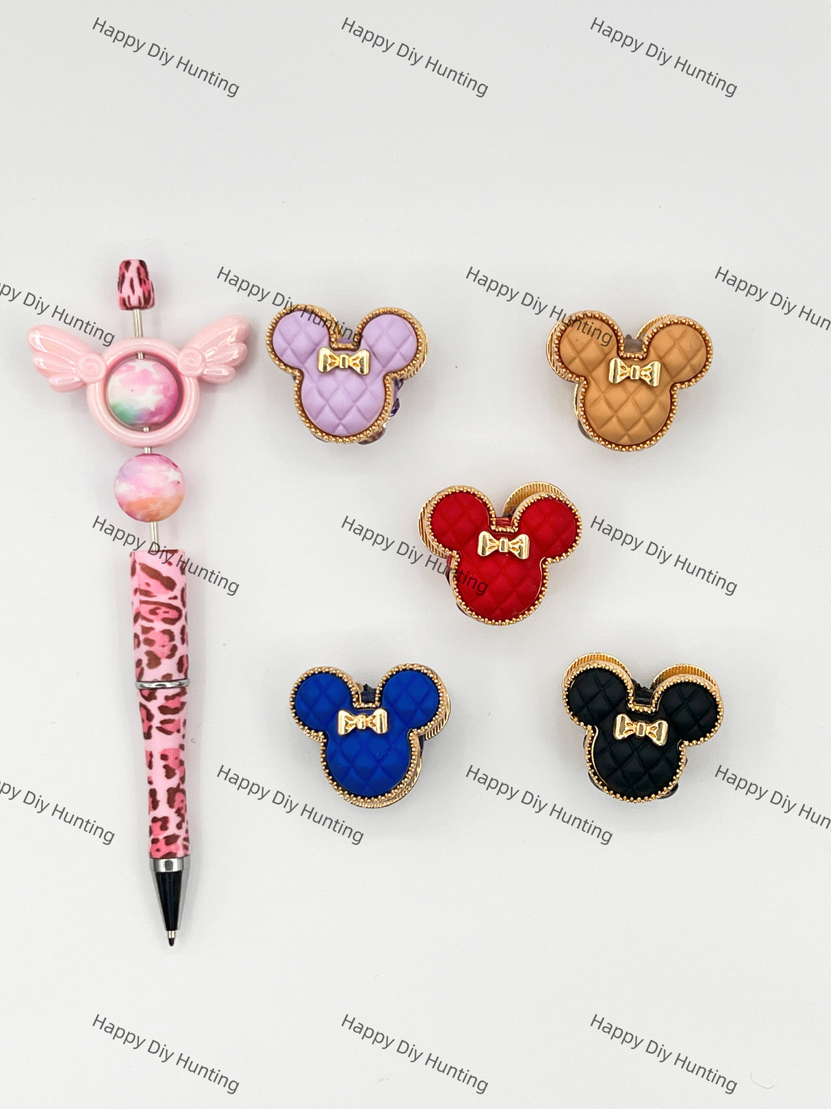 Fancy Mouse Head Acrylic Beads