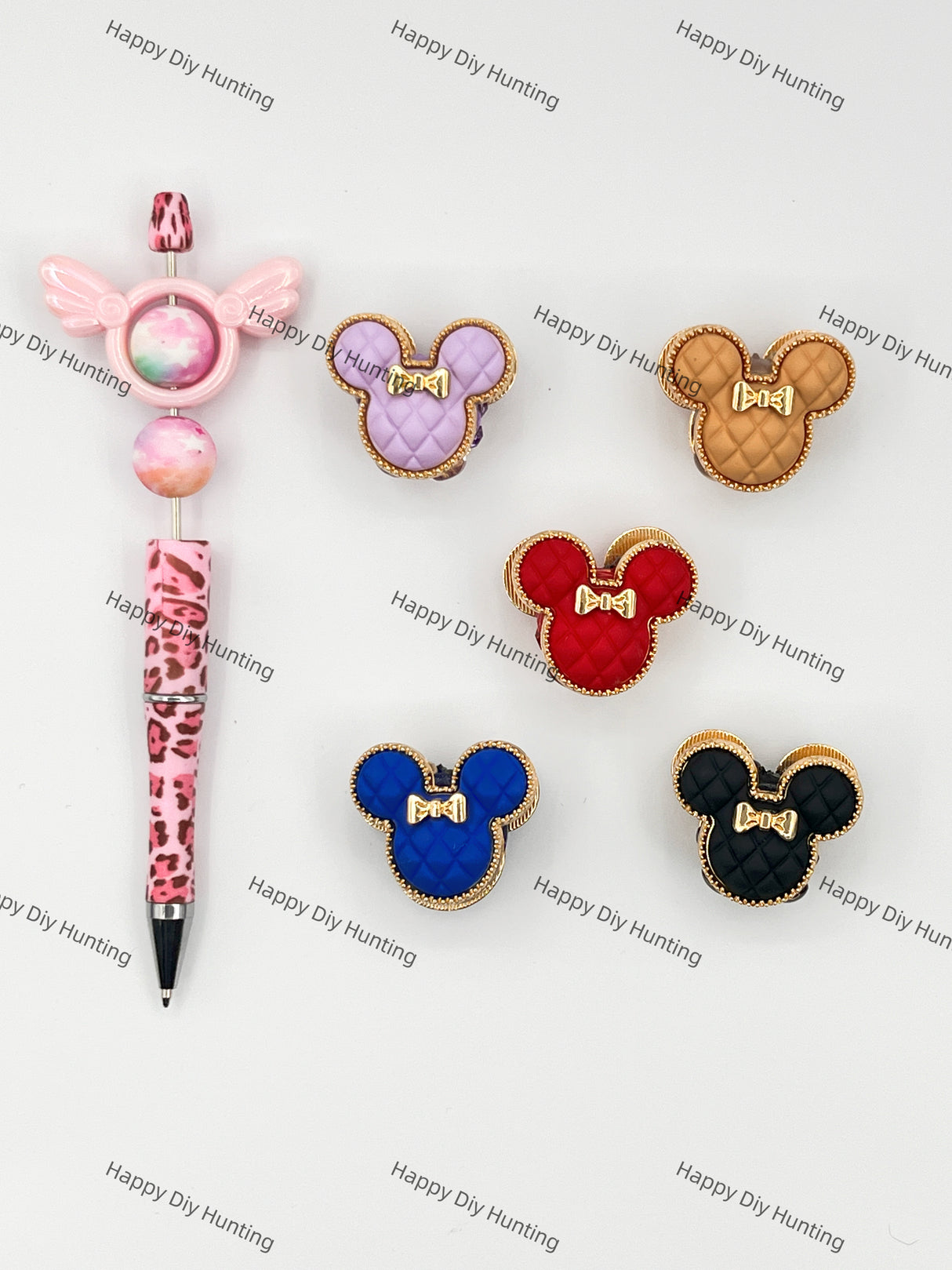 Fancy Mouse Head Acrylic Beads