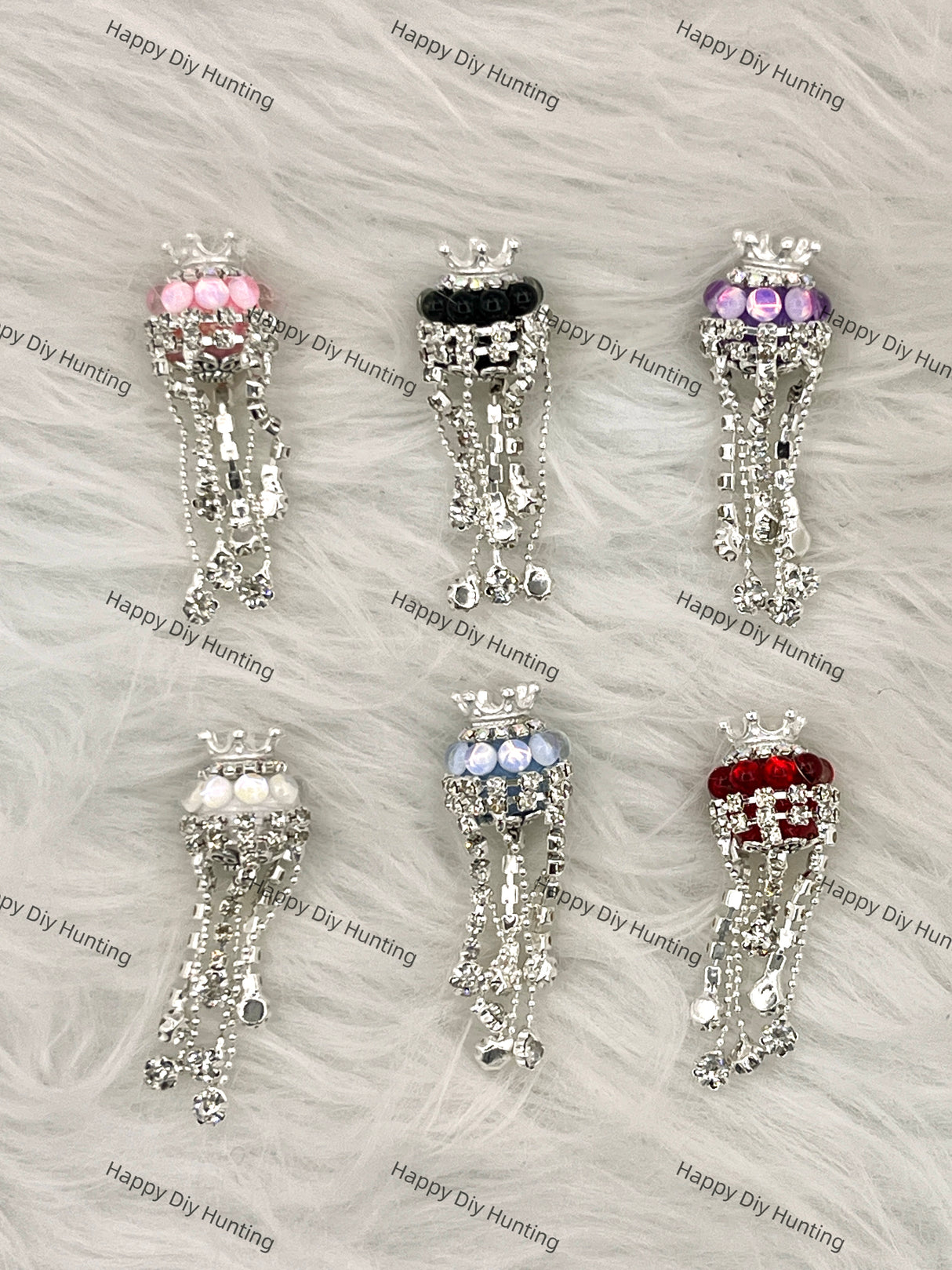 Fancy Round Rhinestone Beads with Chain