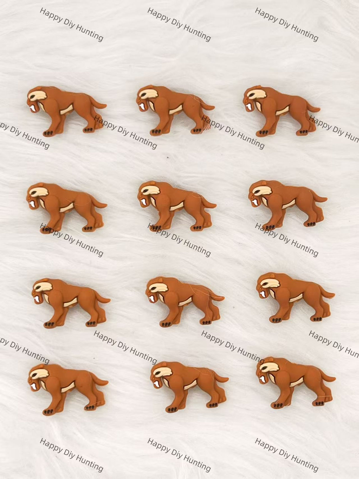 Fierce Saber-toothed Tiger Silicone Focal Beads Wholesale, silicone focal beads for pens