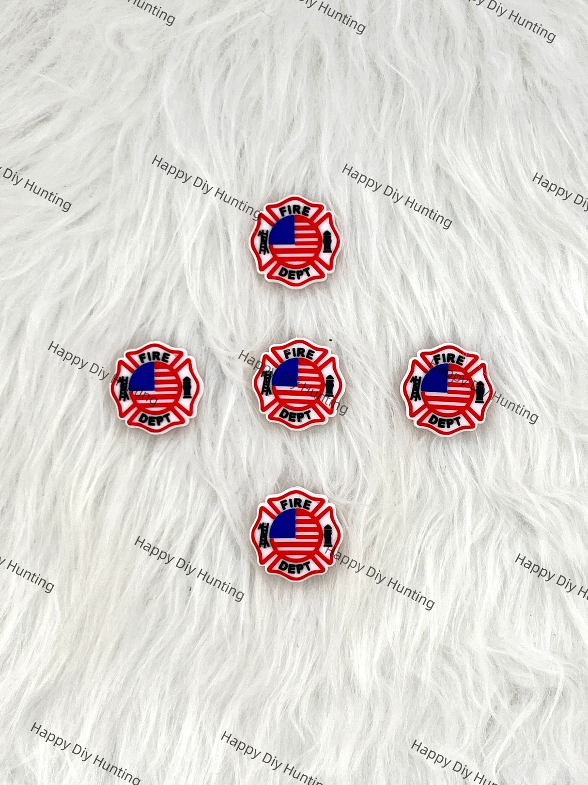 Fire Dept Silicone Focal Beads