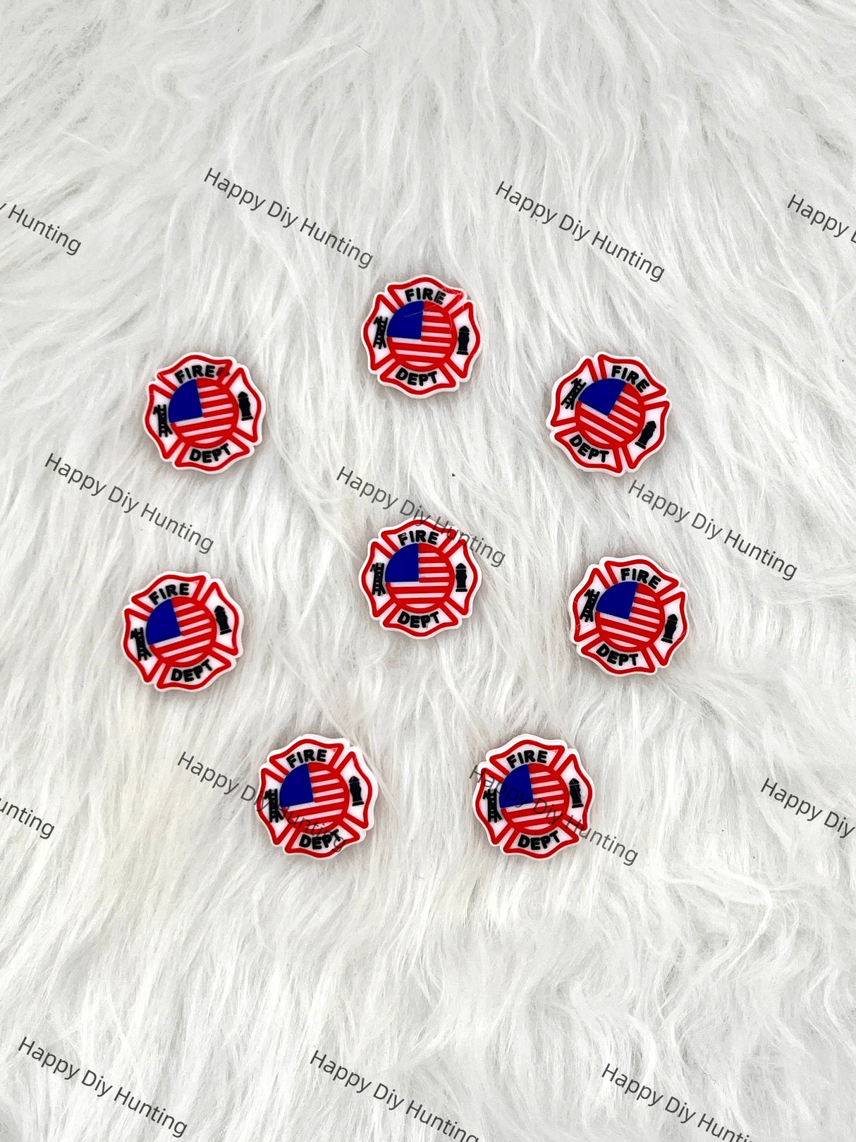 Fire Dept Silicone Focal Beads