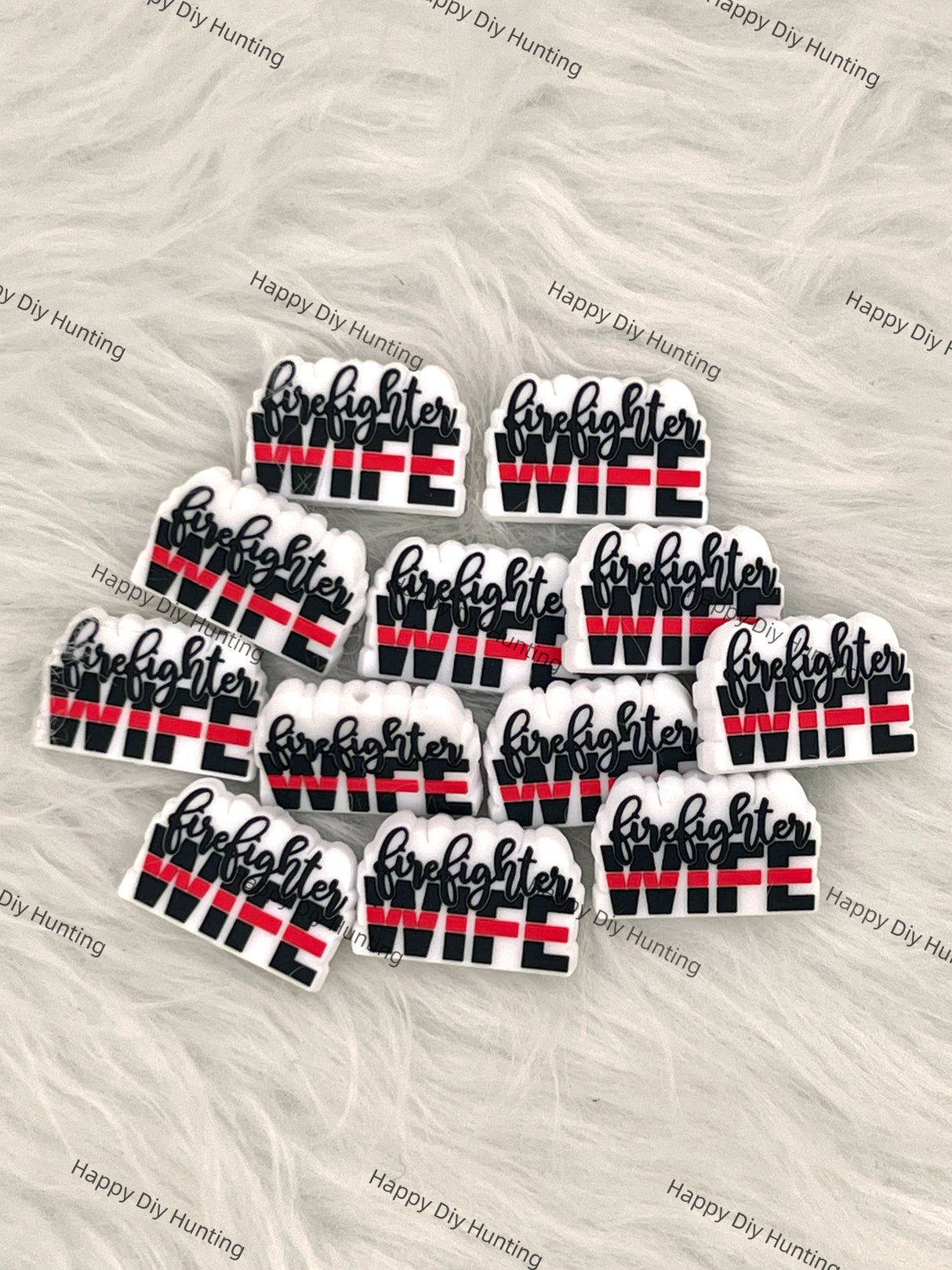 Firefighter Wife Silicone Focal Bead