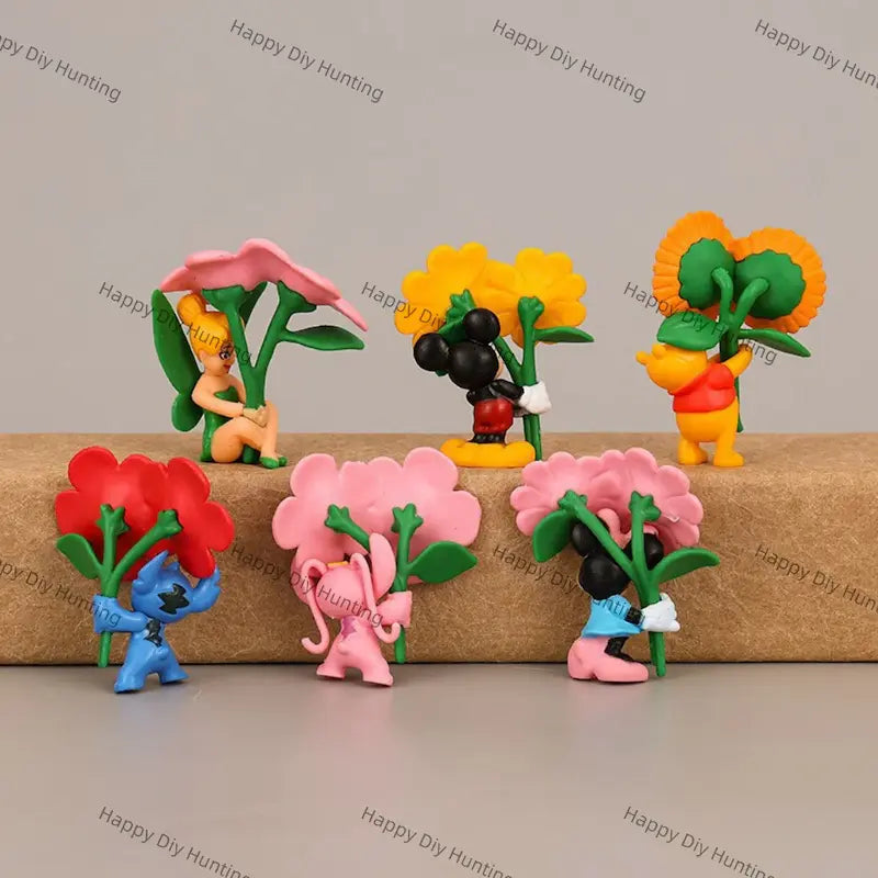 PVC Floral Cartoon Figurine Pen Top for Handmade Craft Decoration