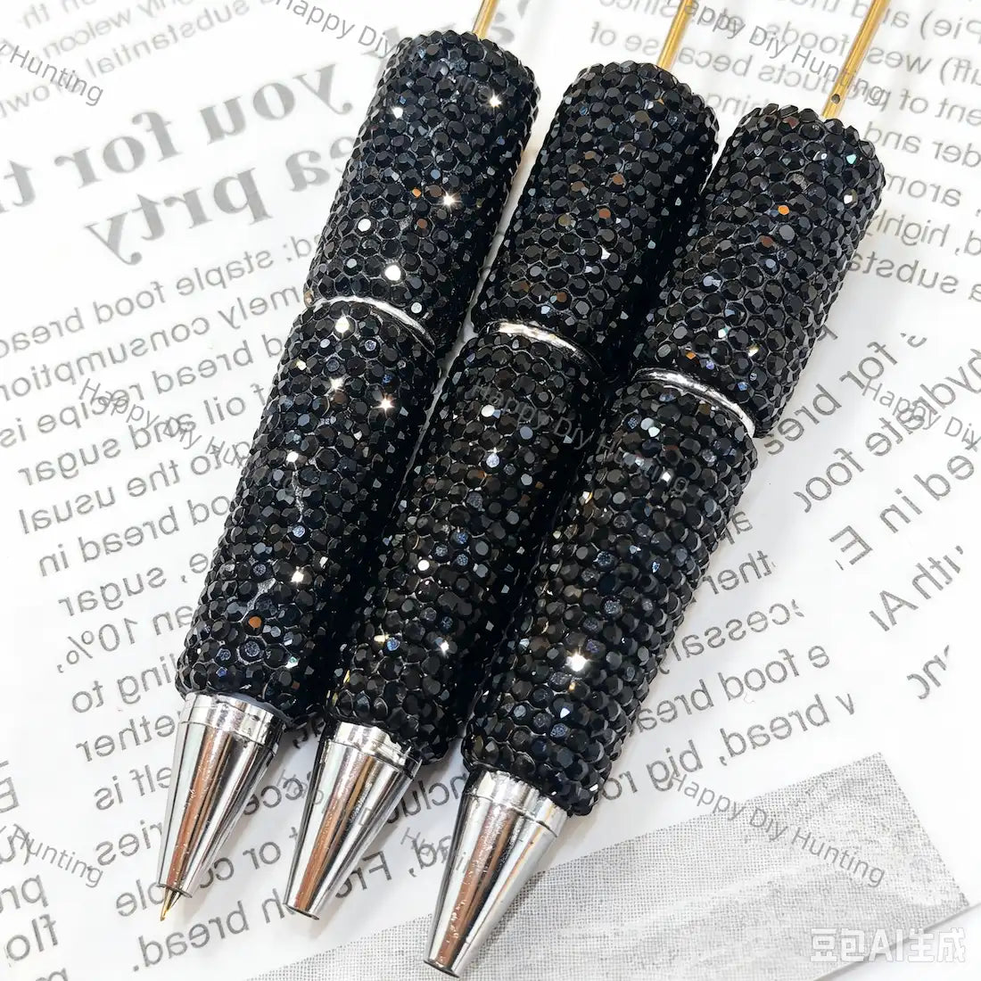 full rhinestone beadable pens for diy handmade craft stationery wholesale