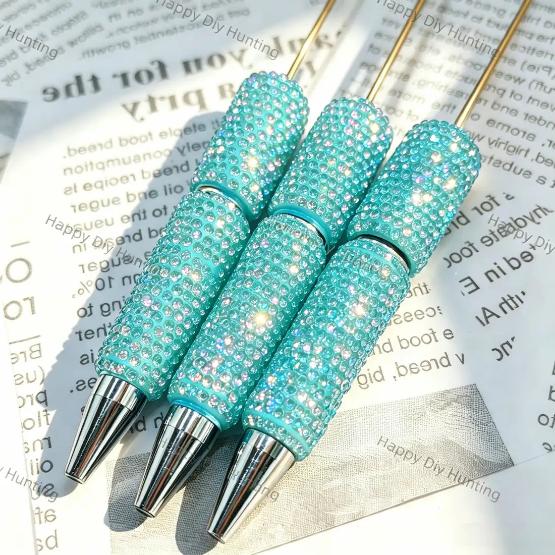 rhinestone mouse head beadable pens wholesale, bling full rhinestone diy handmade craft stationery