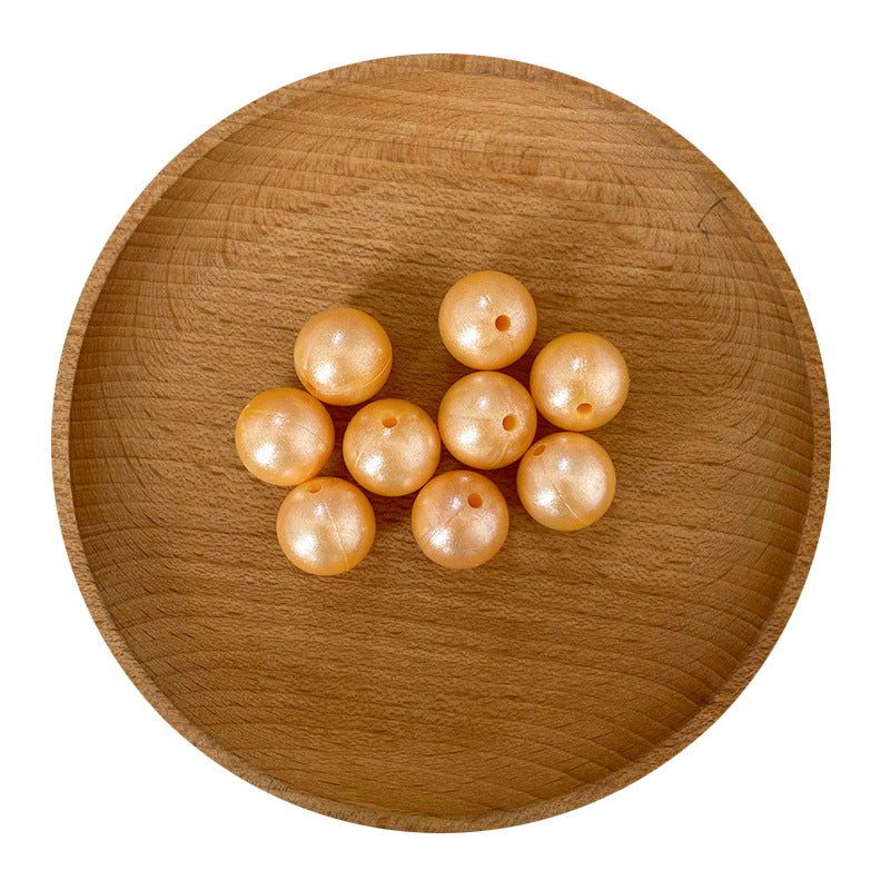 15mm Shinny Opal Solid Color Silicone Beads 15mm