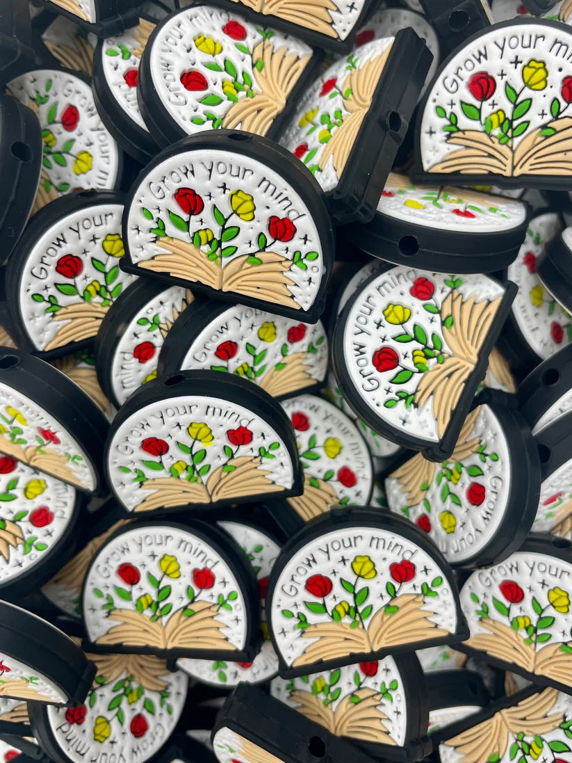 Grow Your Mind Silicone Focal Bead