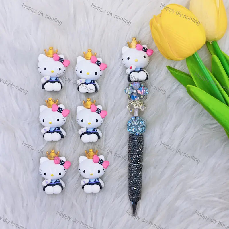 Grown White Kitten 3D Pen Topper (No Hole) for DIY Beadable Pens Wholesale2
