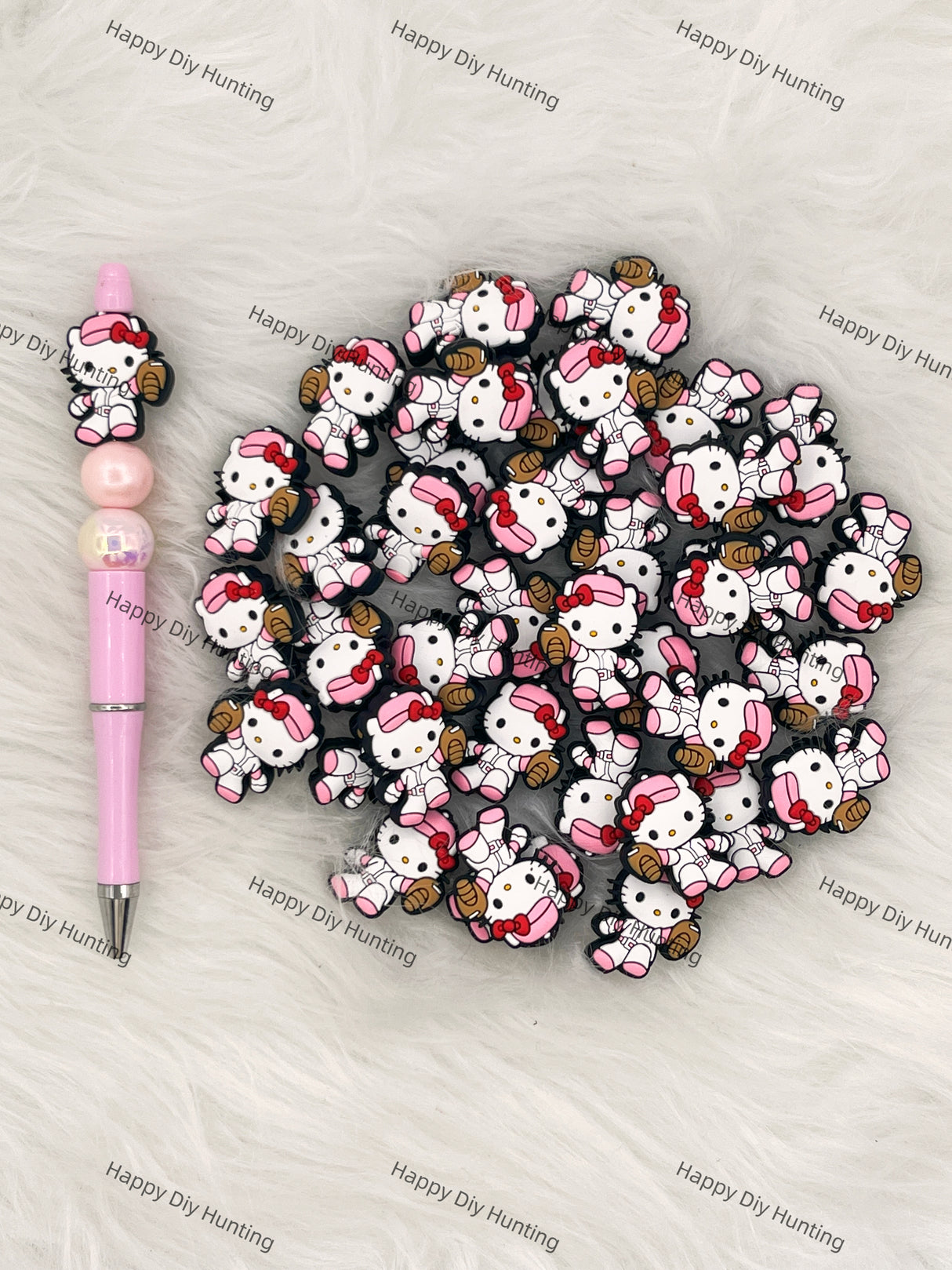 HK Cat Playing Ball Silicone Focal Beads Wholesale, silicone focal beads for pens