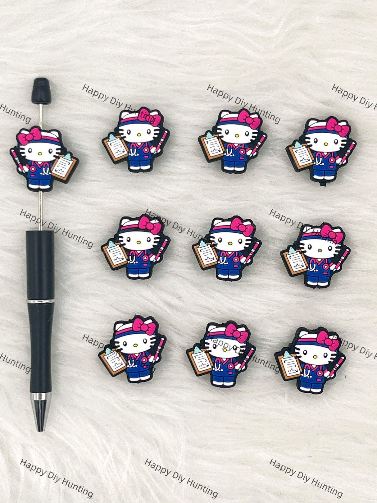 HK Cat With Teaching Aids Silicone Focal Beads Wholesale, silicone focal beads for pens