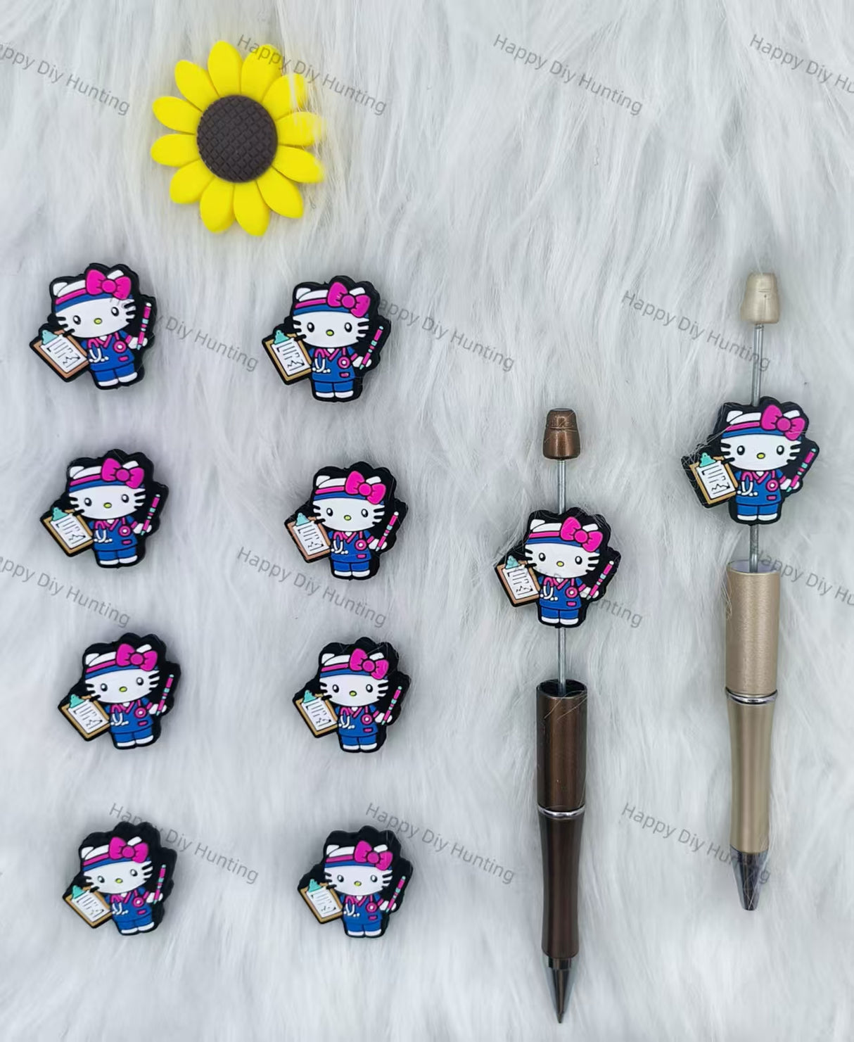 HK cat Silicone Focal Beads Wholesale, silicone focal beads for pens