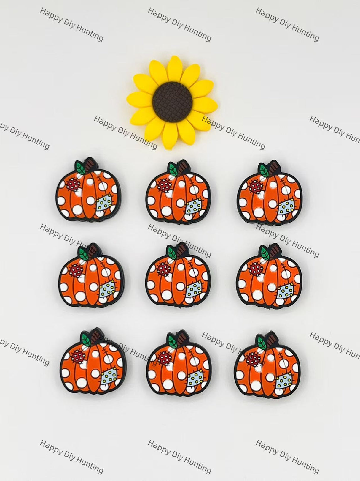 Halloween Pumpkin Silicone Focal Beads Wholesale, silicone focal beads for pens