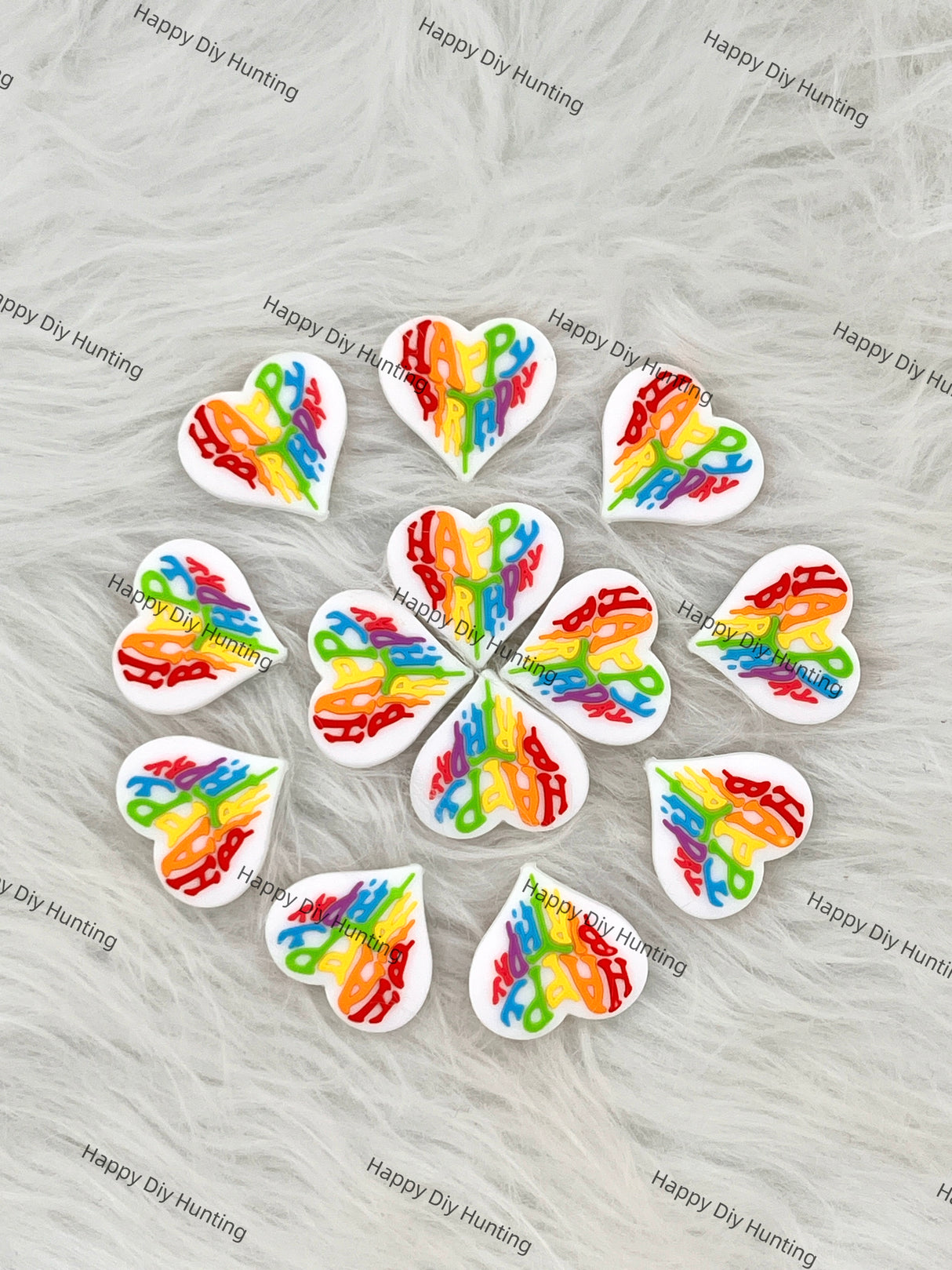 Happy Birthday Silicone Focal Beads Wholesale