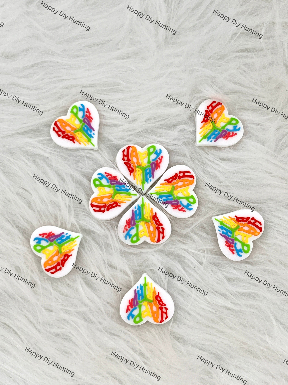 Happy Birthday Silicone Focal Beads Wholesale