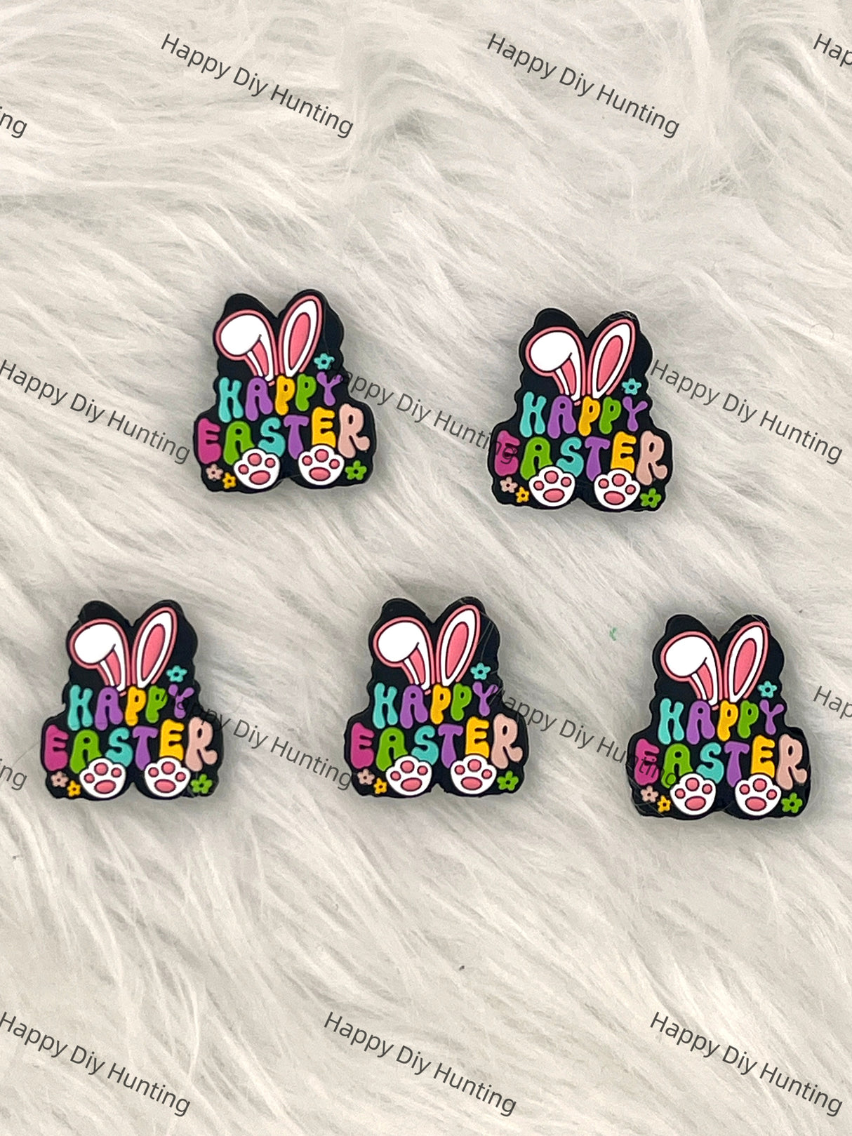 Happy Easter Silicone Focal Beads wholesale, Silicone focal beads for pens