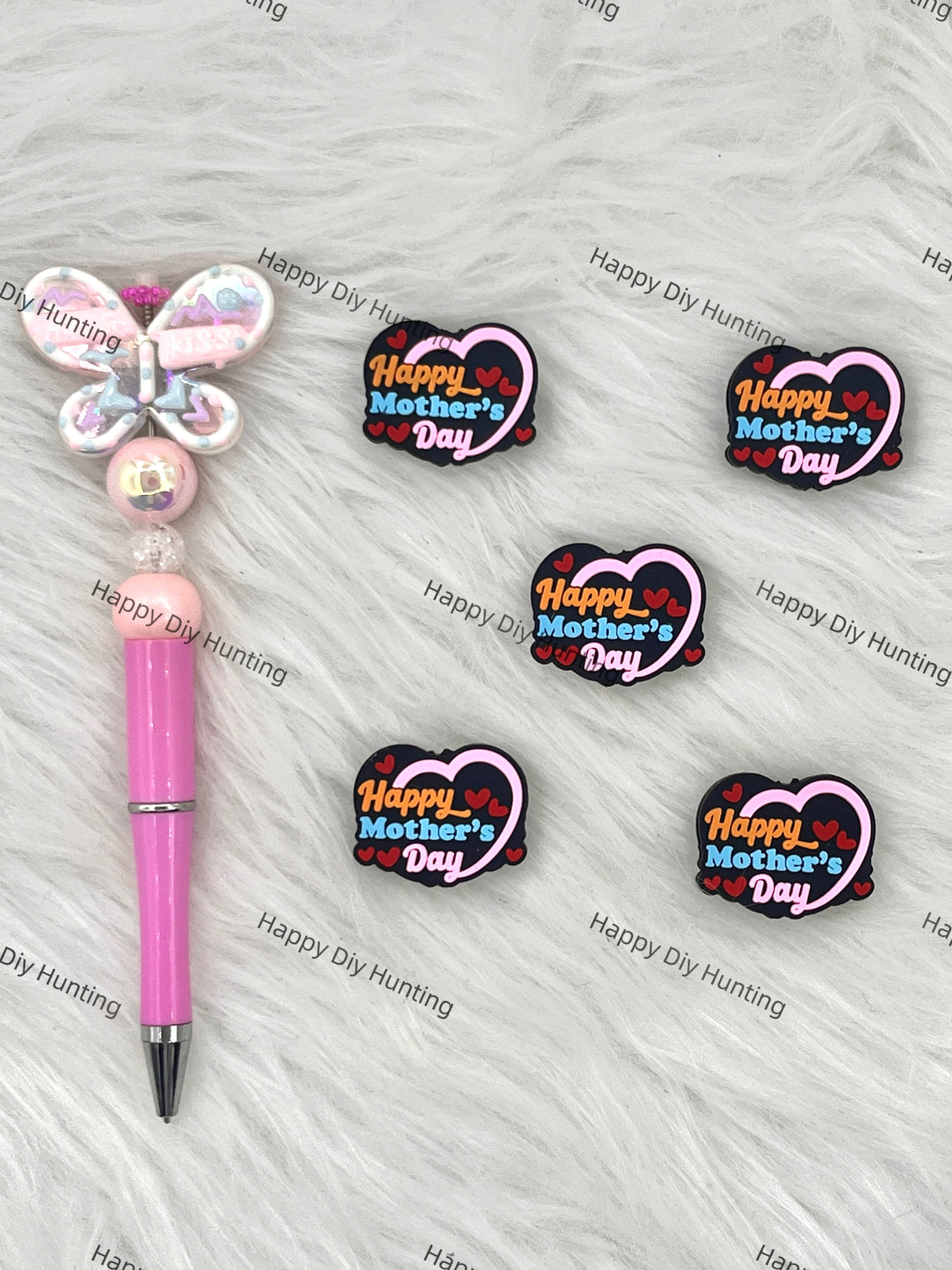 Happy Mother's Day Silicone Focal Beads Wholesale, silicone focal beads for pens