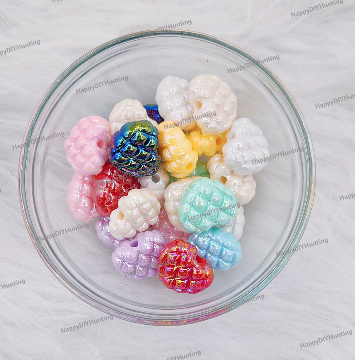 Heart Shape Puff Acrylic Beads