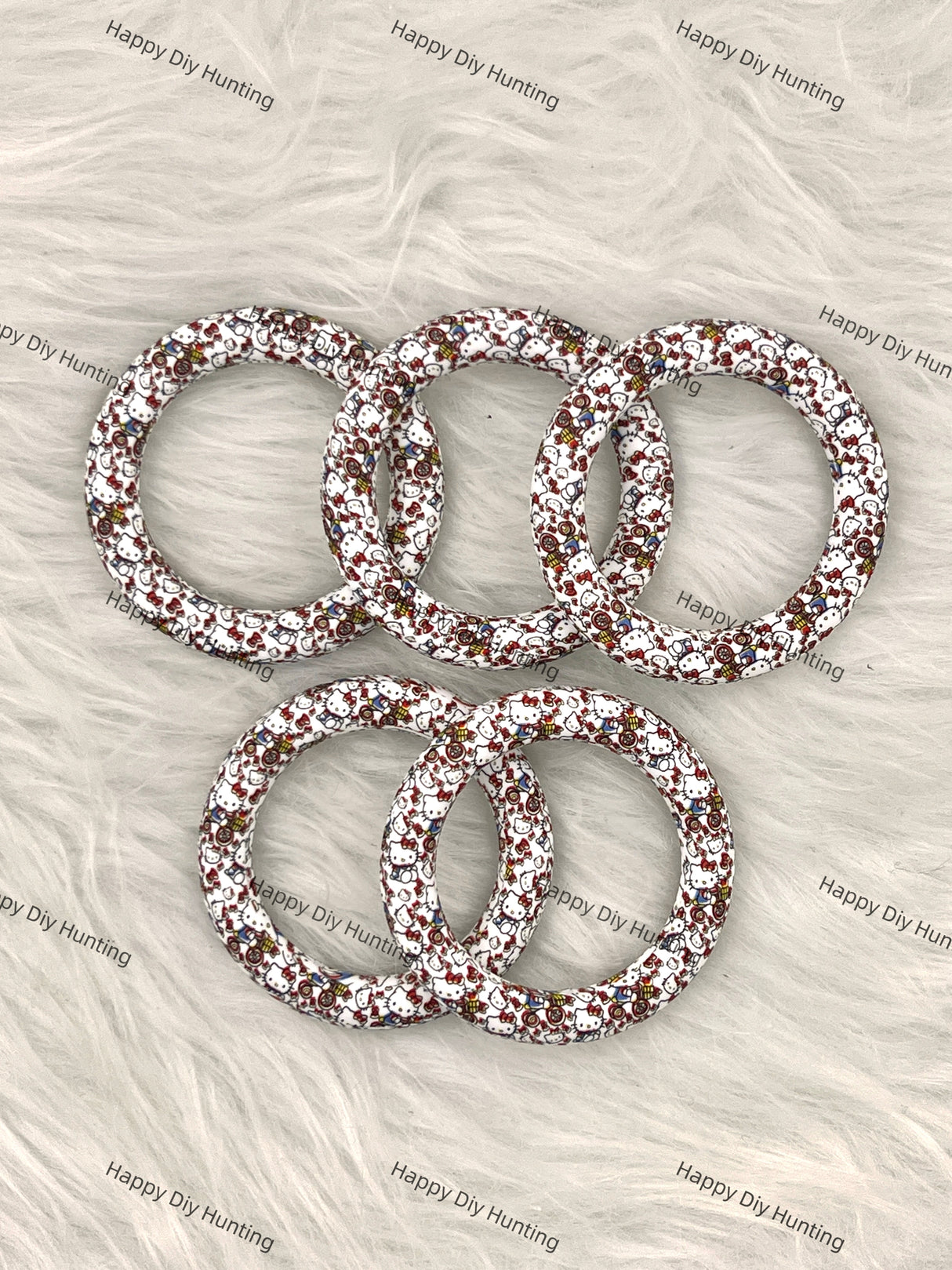 HelloKitty Beadable Silicone Ring Car Hanger Charm Loop