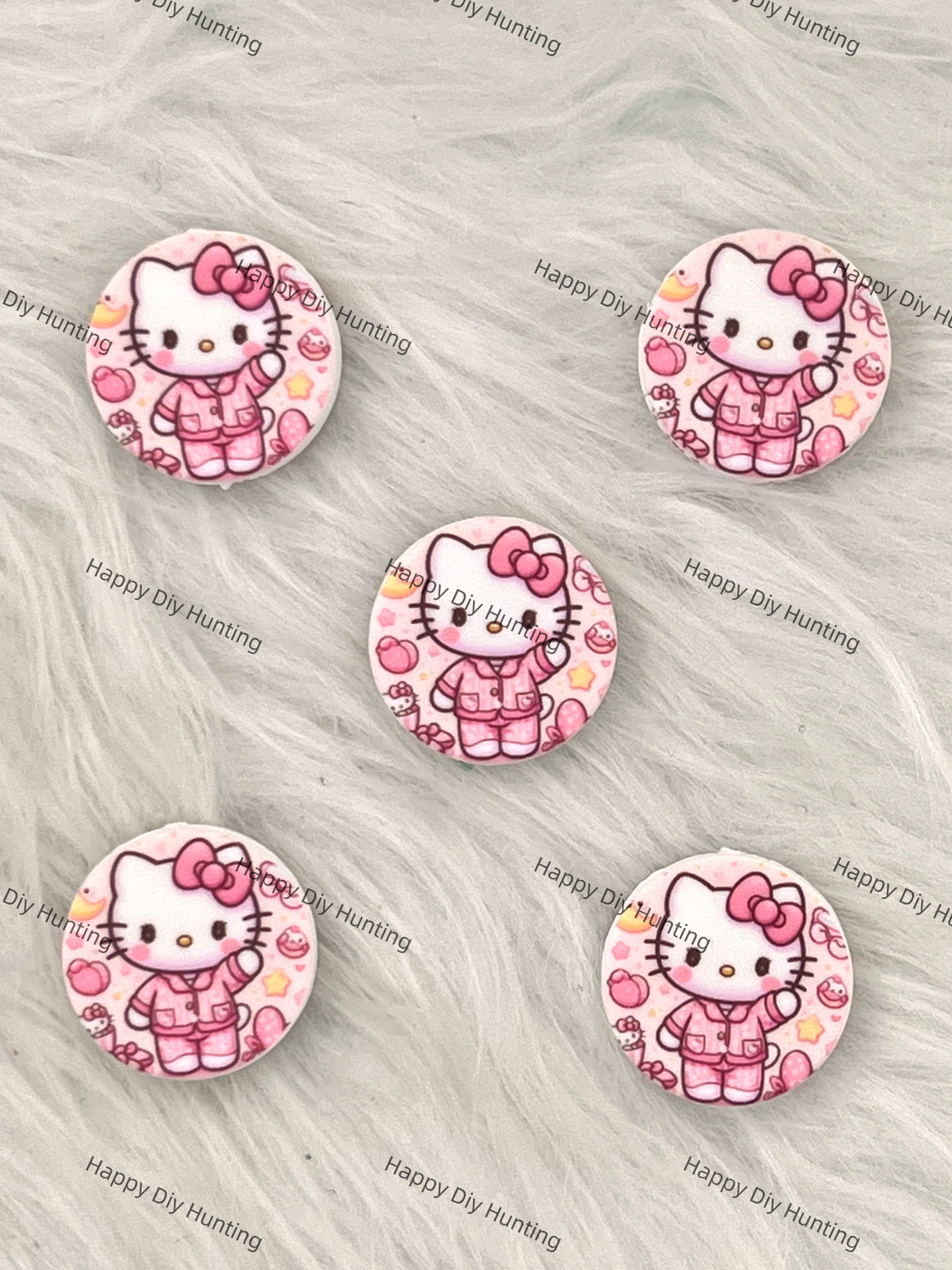 Hello Kitty In Pajamas Silicone Focal Beads Wholesale, silicone focal beads for pens