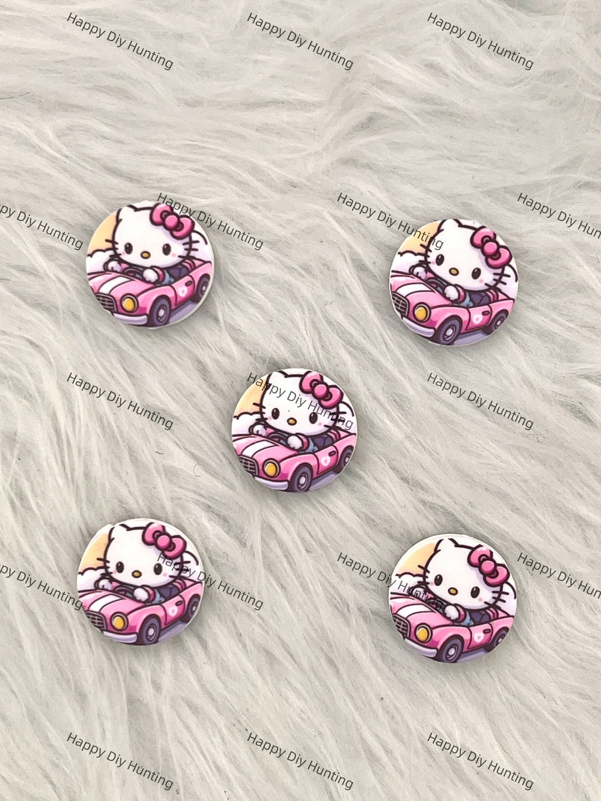 Hello Kitty In The Car Silicone Focal Beads Wholesale, silicone focal beads for pens