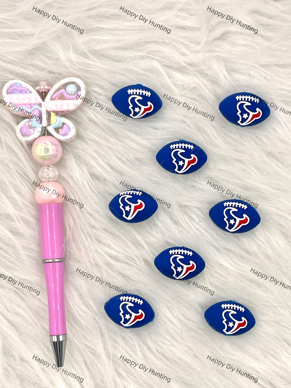 Houston Texans Football Team Silicone Focal Beads