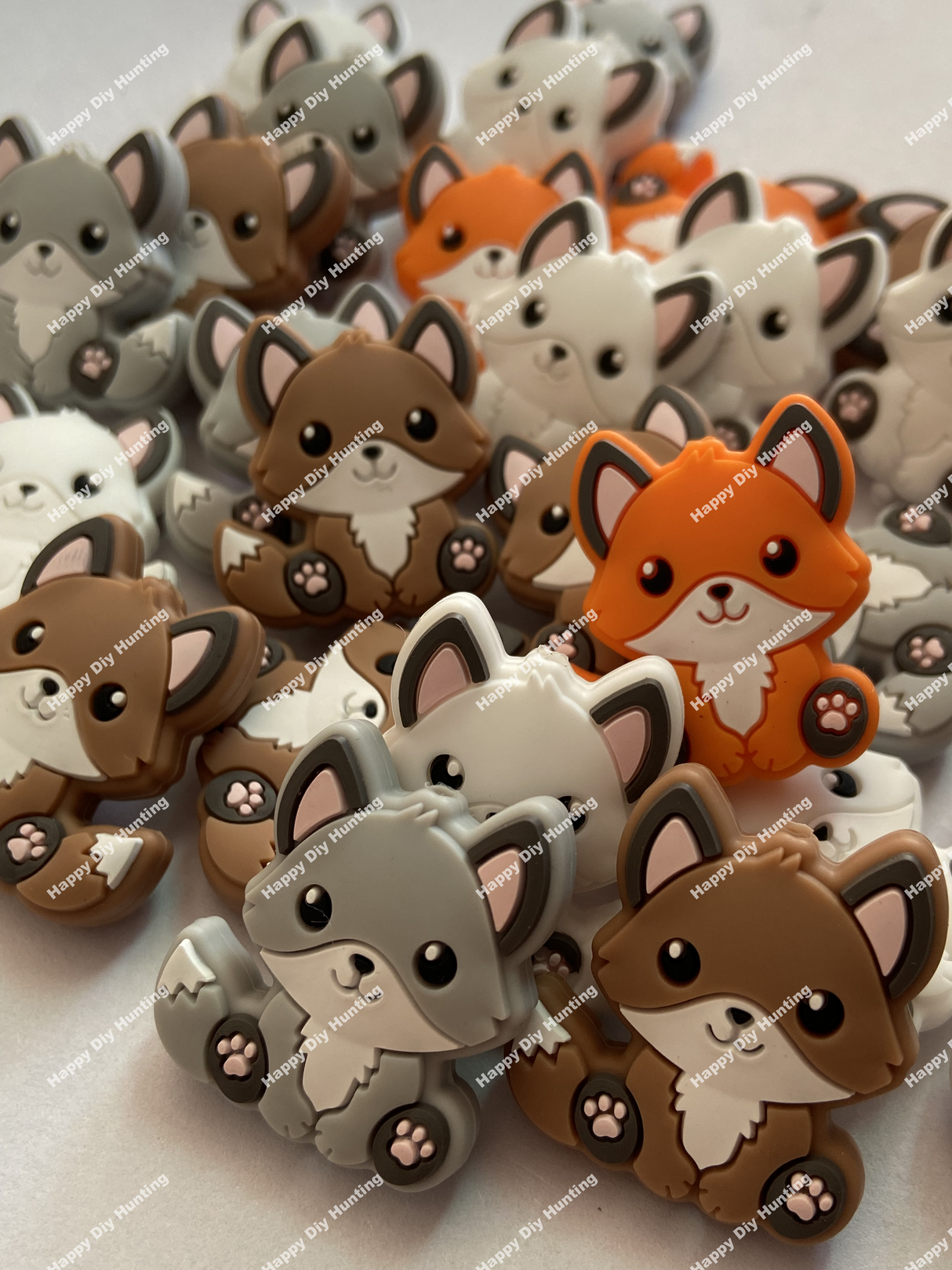 Fox Silicone Focal Bead