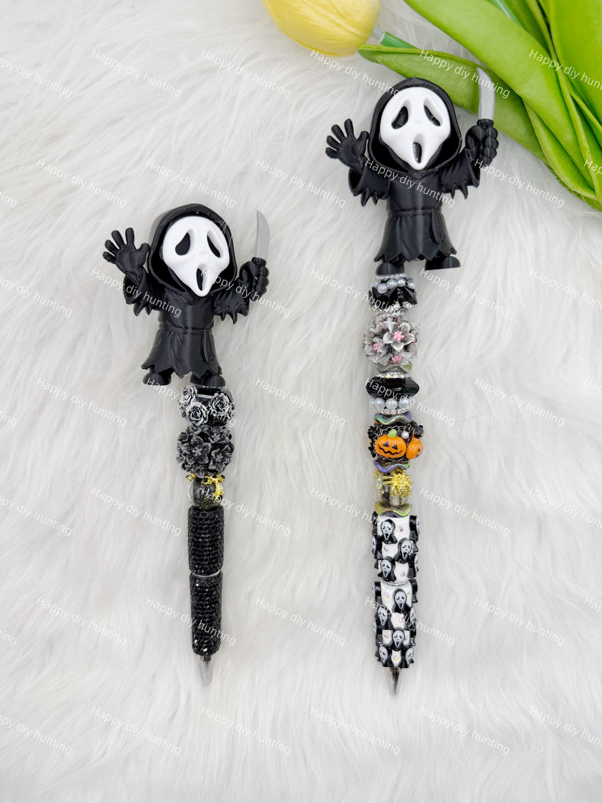 Black Ghostface with Knife3D Printed Pen Topper (No Hole)