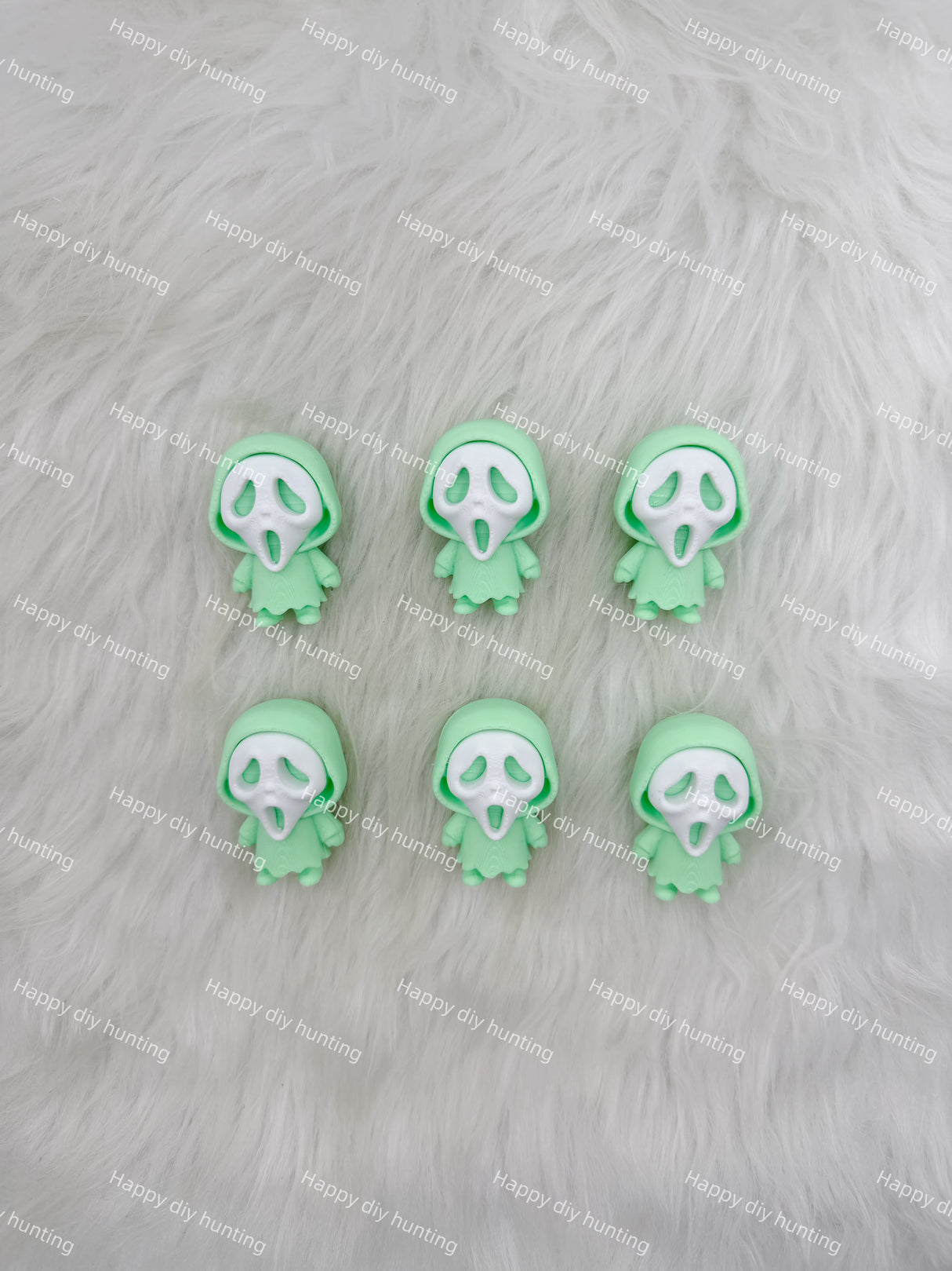 Teal Ghostface 3D Printed Pen Topper (No Hole)