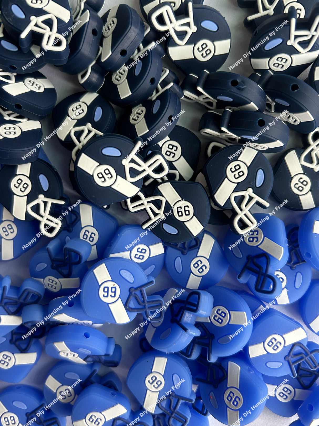 Football Helmet Silicone Focal Bead