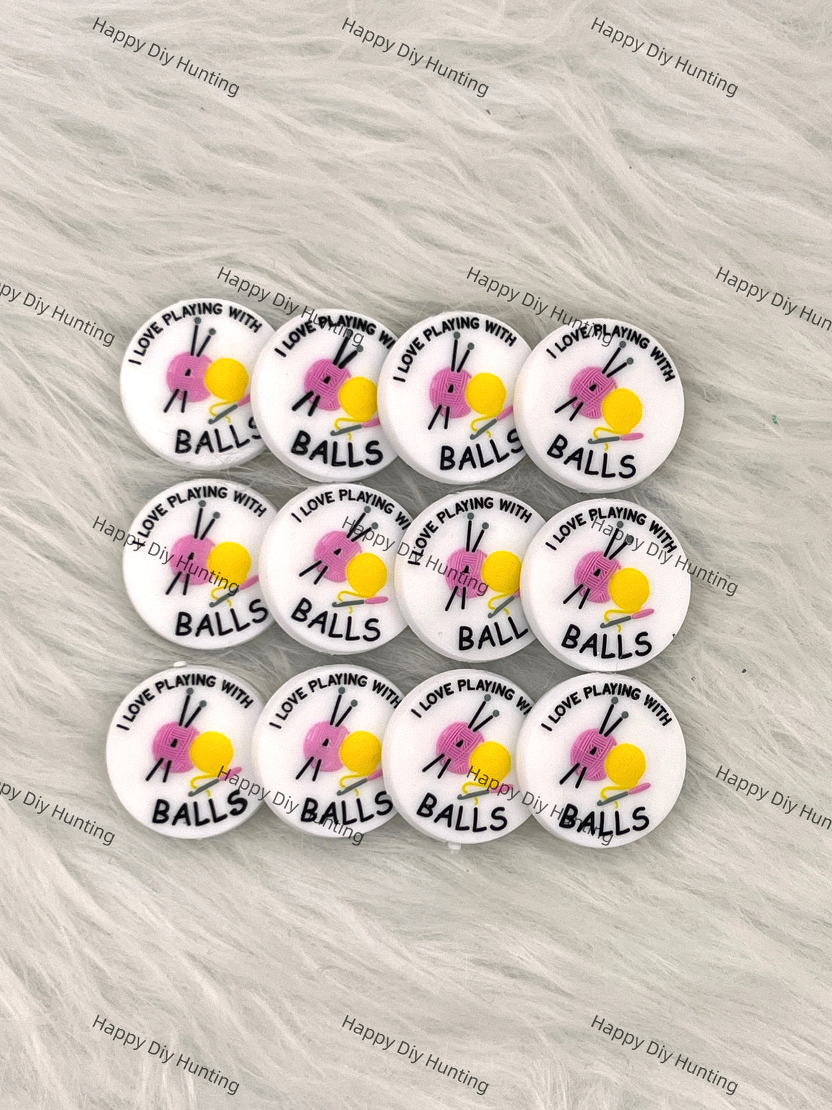 I Love Playing With Balls Silicone Focal Beads Wholesale