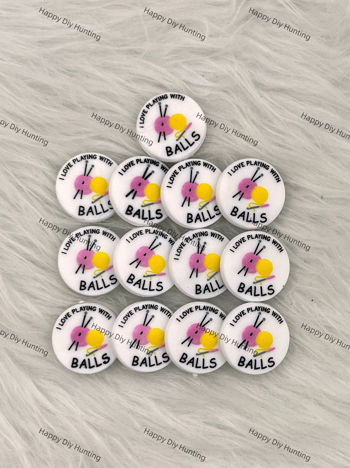 I Love Playing With Balls Silicone Focal Beads Wholesale